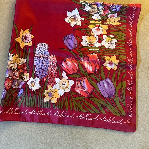 Holland Tulip Print Scarf ! - Picture 2 of 10